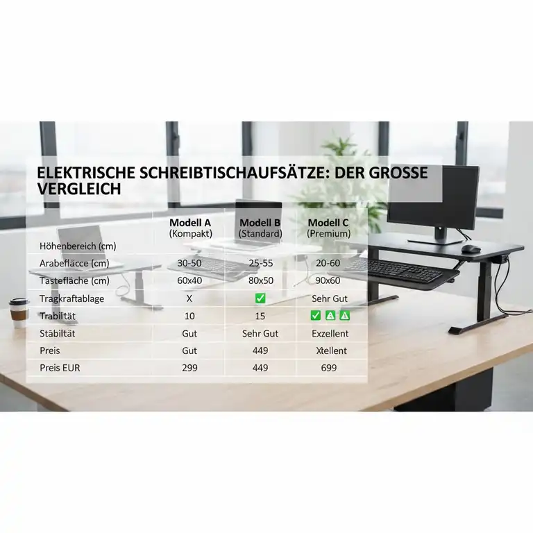 Elektrisch Schreibtischaufsatz Vergleich 2026: Die 7 besten Modelle im Test