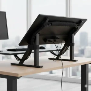 Sauberes Kabelmanagement-System für den elektrisch schreibtischaufsatz vergleich.