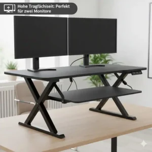 High load capacity ensures the elektrisch schreibtischaufsatz stabil supports dual monitors easily.
