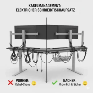 Sauberes Kabelmanagement bei Produkten aus elektrisch schreibtischaufsatz testberichte im Fokus.