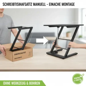 Einfache und schnelle Montage beim schreibtischaufsatz manuell günstig.