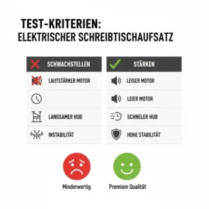 Wichtige Kaufkriterien basierend auf elektrisch schreibtischaufsatz testberichte zusammengefasst.