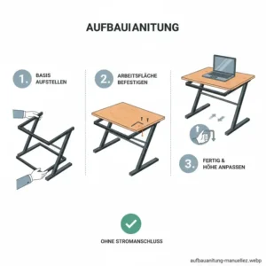 Einfache Schritt-für-Schritt-Anleitung für den schreibtischaufsatz manuell leicht.