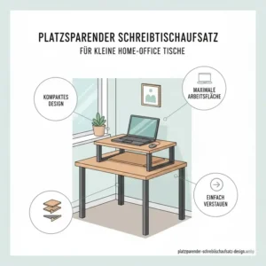 Platzsparendes Design für das Home-Office mit dem schreibtischaufsatz manuell leicht.