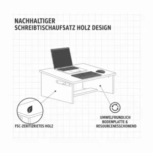 Umweltfreundliches und nachhaltiges Design beim schreibtischaufsatz manuell holz.
