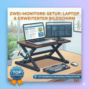 Laptop und Monitor Setup kombiniert mit dem laptop schreibtischaufsatz test 2026 Sieger.