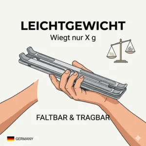Illustration eines ultraleichten laptop schreibtischaufsatz leicht, der einfach với einer Hand transportiert werden kann.