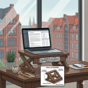 Stabilität bei einem laptop schreibtischaufsatz günstig aus Holz.