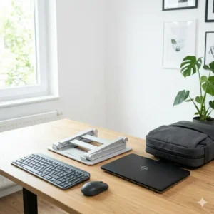 Kompakter und faltbarer Laptop schreibtischaufsatz aluminium für unterwegs