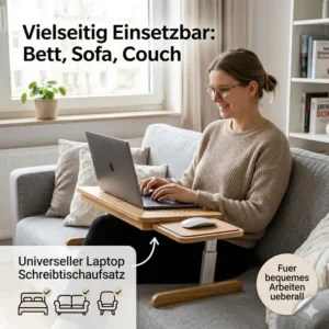 Universeller laptop schreibtischaufsatz bett auf Bett und Sofa nutzbar.