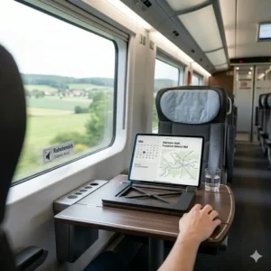 Die Unterseite zeigt die Kühlfunktion vom laptop schreibtischaufsatz für reisen.