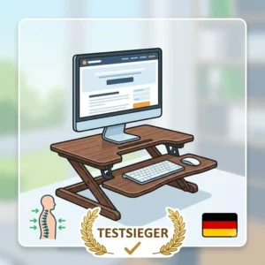 Ergonomischer Schreibtischaufsatz Test: Die gesundheitlichen Vorteile für den Rücken beim Arbeiten im Stehen.