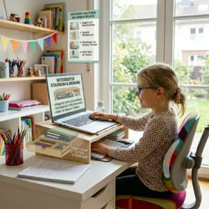 Mehr Ordnung auf dem Schreibtisch durch den laptop schreibtischaufsatz kinder mit zusätzlichem Stauraum.