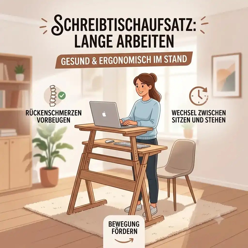 Featured image of a schreibtischaufsatz lange arbeiten for ergonomic office setups.