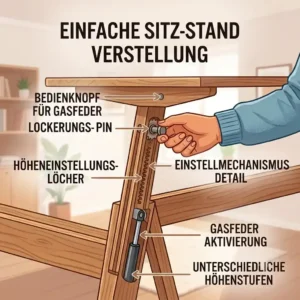 Close-up of keyboard tray ergonomics on a schreibtischaufsatz lange arbeiten.