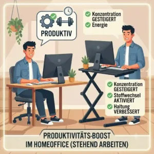 Space-saving design of a schreibtischaufsatz stehen arbeiten tailored for small office desks.