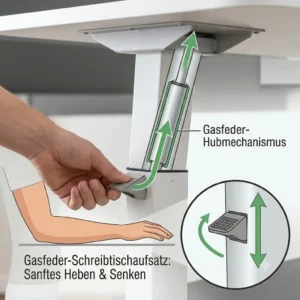 Mechanik der schreibtischaufsatz physiotherapie empfehlung mit Gasfeder