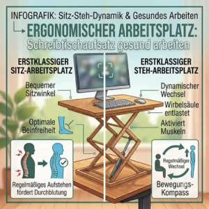Illustration 6 showing the benefits ofreibtischaufsatz gesund arbeiten for workplace ergonomics.